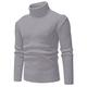 Homme Pull Chandail Pull Pull à col roulé Tricoter Tricoté Couleur unie Col Roulé mode Casual Quotidien Vêtement Tenue Automne Hiver Noir Gris Claire S M L