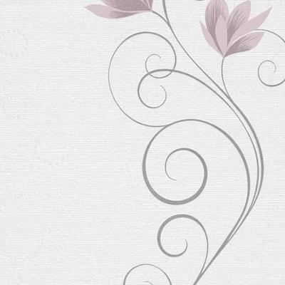 Erismann - Strukturtapete 10009-05 Vliestapete Blumen Floral 0.53 x 10.05 m Bestseller Weiß Image