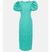 Turquoise Midi Dress In Recycled Polyester