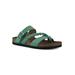 Women's White Mountain Hazy Sandals by White Mountain in Green Suede (Size 5 M)