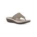 Women's Camila Slip On Sandal by Cliffs in Taupe Nubuck (Size 8 1/2 M)