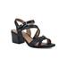 Women's Letgo Sandal by White Mountain in Black Burnished Smooth (Size 10 M)