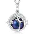 Eudora – collier boule d'harmonie arbre de vie pendentif boule de carillon bijoux cadeau pour