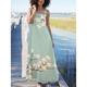 Women's Print Square Neck Long Dress Maxi Dress Date Sleeveless Summer