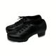 Women's Tap Shoes Performance Training Party Evening Party / Evening Stylish Thick Heel Round Toe Ankle Strap Black