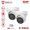 Anpviz-Caméra tourelle extérieure IP POE 5MP 2 pièces 24/7 TurnVU 30m vidéosurveillance CCTV