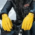 Gants de moto en cuir anti-chute Harley équipement de protection respirant écran tactile planche