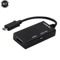 Câble compatible Micro USB 2.0 adaptateur HDTV compatible L vers HDMI HD 1080P Samsung HTC