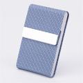 Business Card Holder PU Leather Business Card Case Pocket Card Holders for Men or Women Metal Slim Name Card Holder RFID Blocking Business Card Carrier with Magnetic Closure