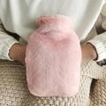 borsa dell'acqua calda borsa dell'acqua calda con rivestimento in peluche 1 litro per crampi, sollievo dal dolore, impacco caldo freddo rimovibile scaldaletto per acqua calda
