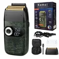 Kemei – rasoir électrique Rechargeable 2 en 1 avec écran LCD Portable sans fil pour hommes