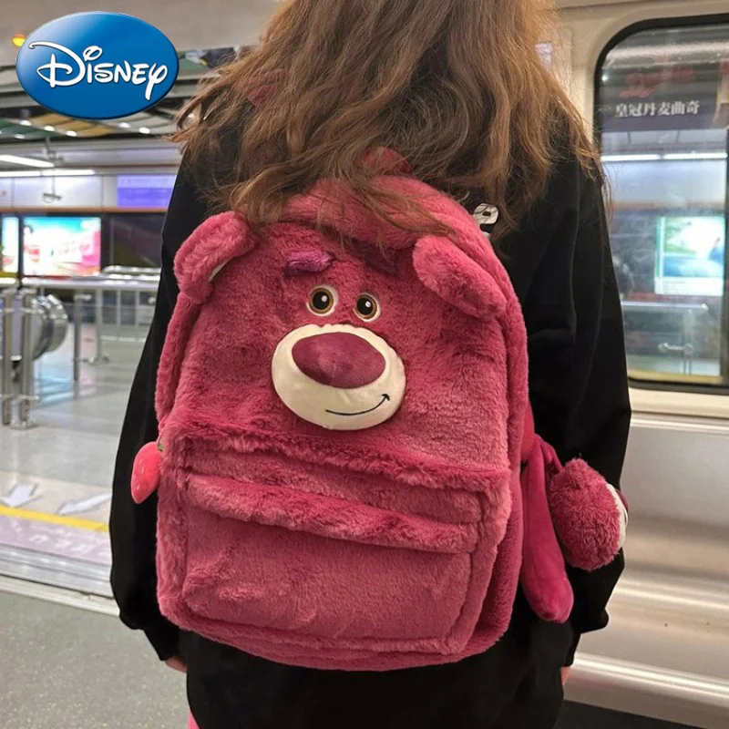 Disney nouveau mignon ours fraise Sullivan sac à dos Ins peluche Junior et lycée étudiant grande capacité sac d'école