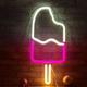 Popsicle Neon,Light LED Crème Glacée Au Néon Lumières Art Mur Décoratif Lights Néon Signes pour