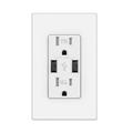 USB Outlet Smart 3.1A Fast Charging Capability Child Safe Receptacle 15 Amp Vandal Resistant Receptacle Wall Plateï¼Œ(3.1 A USB White 1 Pack)