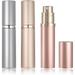 Atomizer Perfume Spray Bottle for Travel 3 Pack Leakproof Perfume Travel Spray Bottle Refillable Perfume Atomizer Travel Suitable Purse Pocket or Luggage (Golden & Pink & Silver)