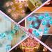 Zainafacai Led Lights for Bedroom 2 Meters 20 Lights Led Light String Led Irregular Pink Crystal Stone Decorative Light String Blue Crystal Led Light String Room Decor Blue