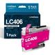 LC406 Ink Cartridges Replacent for Brother LC406 ink cartridge LC406XL to use with Brother MFC-J4535DW MFC-J4345DW MFC-J4335DW MFC-J5855DW MFC-J5955DW MFC-J6555DW MFC-J6955DW Printerï¼ˆMagenta 1packï¼‰