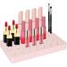 Silicone Lipstick Holder Organizer Brush Holder. Multi-function 28+8 Slots Lipstick Case Organizer for Eyebrow Pencil. Nail Polish. Makeup Brushes. Lipstick. Stationery Pink