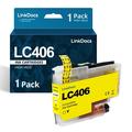 LC406 Ink Cartridges Replacent for Brother LC406 ink cartridge LC406XL to use with Brother MFC-J4535DW MFC-J4345DW MFC-J4335DW MFC-J5855DW MFC-J5955DW MFC-J6555DW MFC-J6955DW Printerï¼ˆYellow ï¼‰