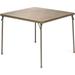 Square Folding Card Table - Portable Easy-To-Store Vinyl Upholstered Sturdy Steel Wheelchair Accessible - Beige