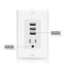 SenQ USB Wall Outlet 3 USB UL Listed Electrical Outlet Receptacle 15A 3.1A Wall Plates Included