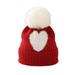 Edvintorg Newborn Hats Girls Boys Winter Clearance Cute Beanie Gradient Knit Hat Warm Knit Thick Ski Cap With Fluff Ball For 3-18Months Photography Accessories