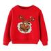 Hfolob Christmas Kids Child Baby Boy Girl Sweatshirt Letter Long Sleeve Cartoon Sweatshirt Tops Xmas Outfit Kids Clothes