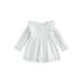 Hirigin Fall Dress for Kids: A-Line Lace Dress with Cutout Eyelet and Long Sleeves