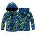 Esaierr Girls Boys Rain Jackets for Kids Toddler Lightweight Waterproof 3-12T Raincoats Hooded Rushing Jacket Sports Windbreakers Sizes