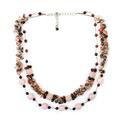 'Multi-Gemstone Rose Quartz Beaded Necklace from Thailand'