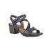 Women's Letgo Sandal by White Mountain in Blue Burnished Smooth (Size 11 M)