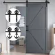 Garden Sanctuary 183Cm Sliding Barn Door Kit Carbon Steel Internal Door Track Hardware Kit Closet Rail Sliding Kit