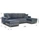 Alguno Plush Velvet Small/Large Ottoman Storage Sofa Bed (Grey - Large)