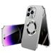 Dteck Magnetic Case for iPhone 15 Pro Max High Sensitivity Privacy Screen + Metal Camera Protector Luxury Electroplated Metal Frame Anti-Peep Double Sided Case for iPhone 15 Pro Max Silver