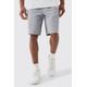 Mens Grey Relaxed Fit Cargo Shorts, Grey