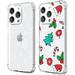 2 Pack Christmas Case for iPhone 14 Pro Max Cute Clear Transparent Xmas Snowflake Design Winter Holiday Cases Soft TPU Edge PC Back Protective Shockproof Phone Cover Phone for Women Girls
