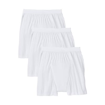 Men's Big & Tall Leakproof boxers 3-pack by KingSize in White (Size 9XL)