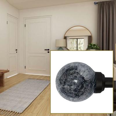 Mandal Decorative Curtain Rod Set Black, 72