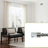 Alondra Decorative Curtain Rod Set Brushed Nickel, 30" to 78", Brushed Nickel