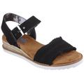 Sandale SKECHERS "DESERT KISS vegan" Gr. 35, schwarz Damen Schuhe Sandalen