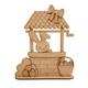 Blank Craft Kit Laser Cut Wooden MDF Cute Easter Bunny Wishing Well