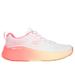 Skechers Women's Max Cushioning Elite - Speed Play Sneaker | Size 9.0 | White/Pink | Textile/Synthetic | Vegan | Machine Washable