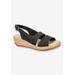 Women's Gannett Sandal by Easy Street in Black Croco (Size 10 M)