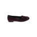 Born Handcrafted Footwear Flats: Burgundy Print Shoes - Women's Size 9 1/2 - Round Toe