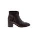 Johnston & Murphy Ankle Boots: Burgundy Print Shoes - Women's Size 8 - Round Toe