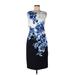 Maeve Casual Dress - Sheath High Neck Sleeveless: Blue Print Dresses - Women's Size 10