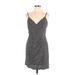 Express Casual Dress - Mini: Gray Tweed Dresses - Women's Size Large