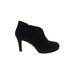 Clarks Heels: Black Print Shoes - Women's Size 8 - Almond Toe