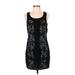 Sparkle & Fade Casual Dress - Sheath: Black Jacquard Dresses - Women's Size Small