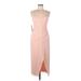BHLDN Casual Dress - Sheath Plunge Sleeveless: Pink Print Dresses - New - Women's Size 6